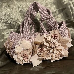 Elegant Floral Beaded Handbag